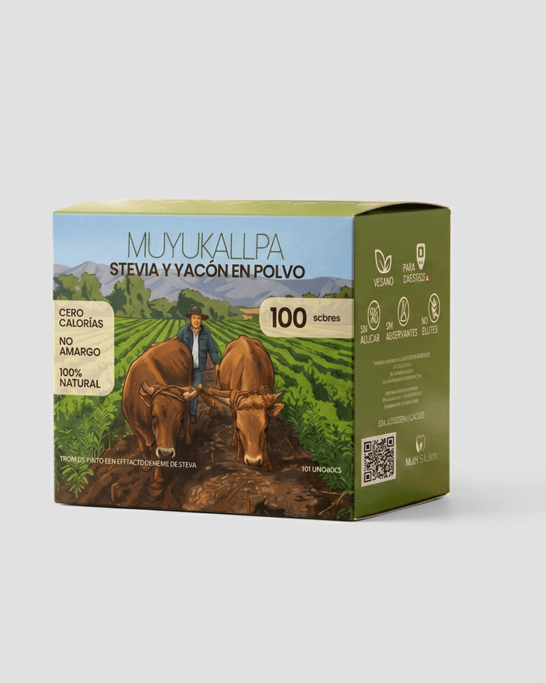 ENDULZANTE MUYUKALLPA STEVIA Y YACON EN POLVO (50 Sobres)